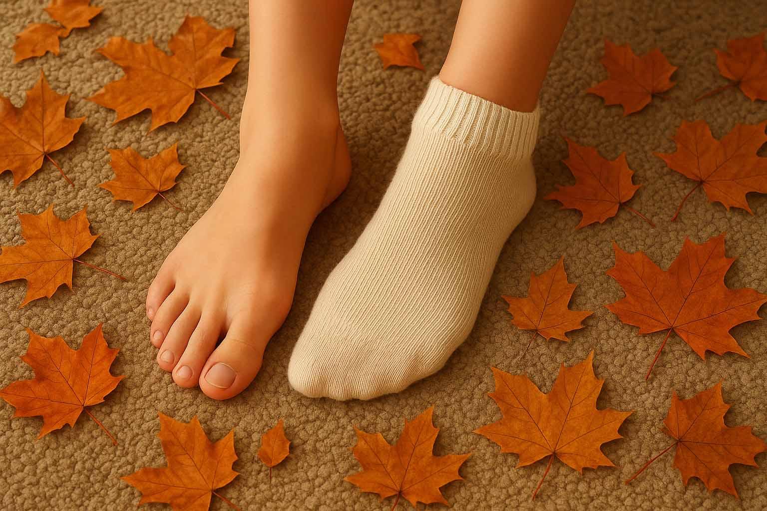 پاهای نرم و لطیف در پاییز خشک-1