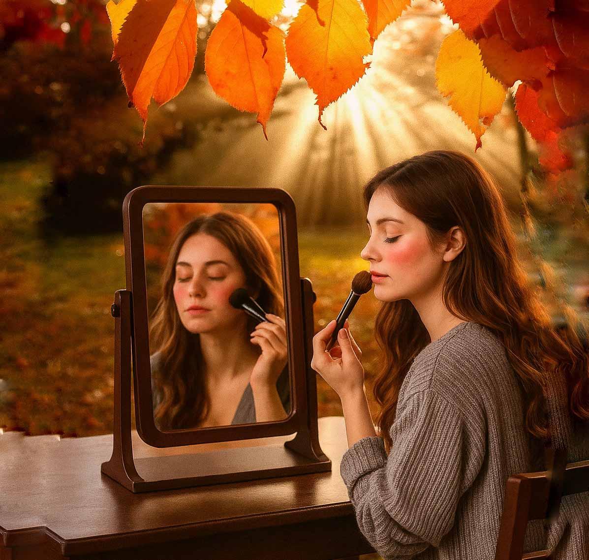 گونه های سرخ امضای زیبایی پاییز-1