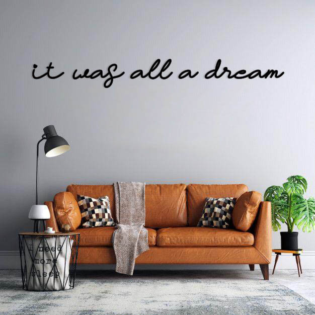 استیکر دیواری طرح it was all a dream مجموعه 6 عددی  