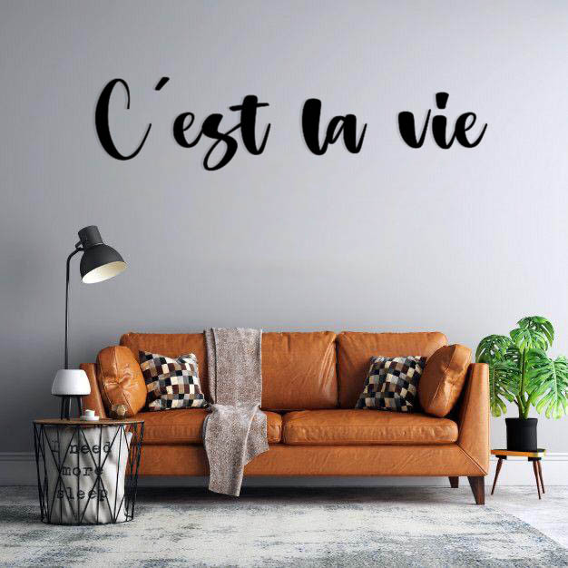 استیکر دیواری طرح cest la vie مجموعه 6 عددی 
