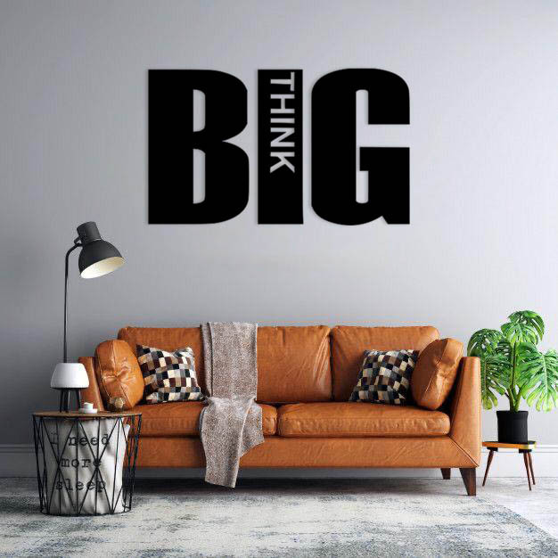 استیکر دیواری طرح think big 
