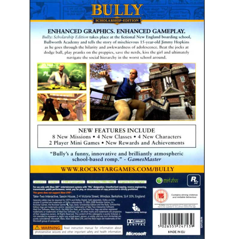 بازی bully مخصوص Xbox360