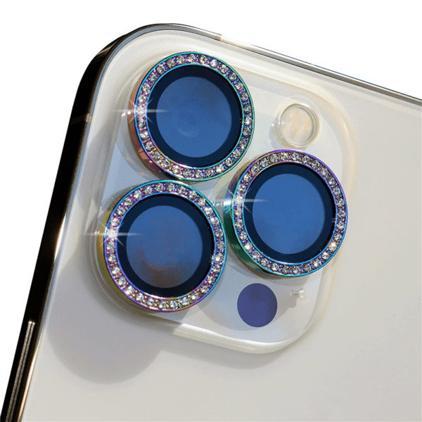 محافظ لنز دوربین مدل رینگی نگین دار مناسب برای گوشی موبایل اپل iPhone 16 Pro / 16 Pro Max