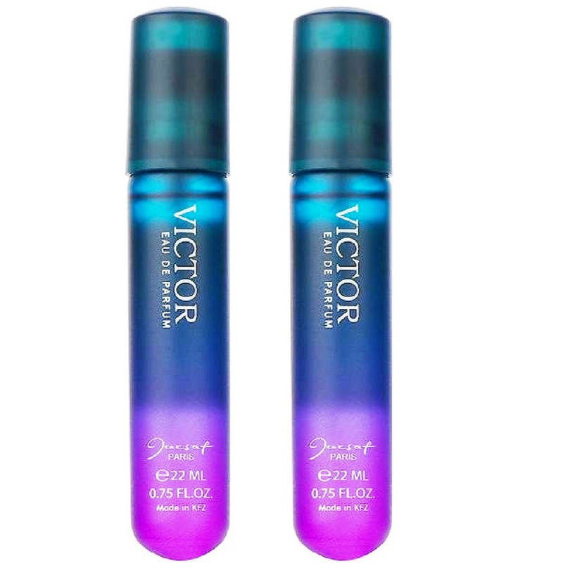 عطر جیبی مردانه ژک ساف مدل ویکتور حجم 22 میلی لیتر بسته 2 عددی