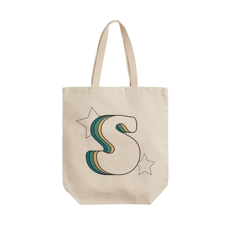 ساک خرید ترمه طراحان ایده مدل حرف S رترو کد cfp2943 - L