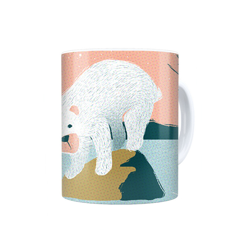 ماگ ترمه طراحان ایده مدل خرس قطبی کد cfp1078