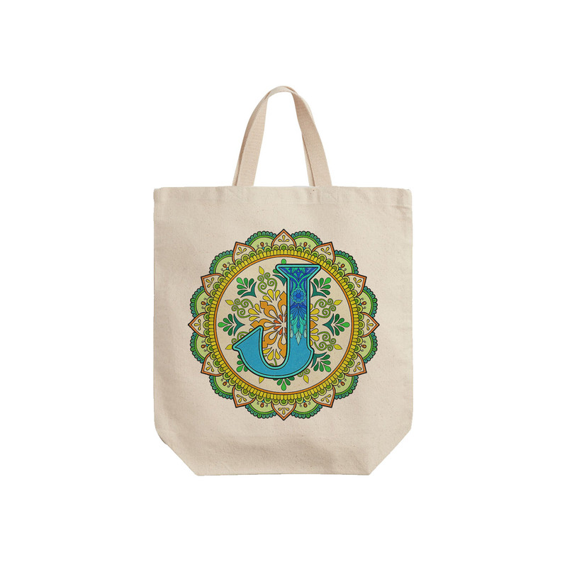 ساک خرید ترمه طراحان ایده مدل حرف J ماندالا کد cfp2960 - S