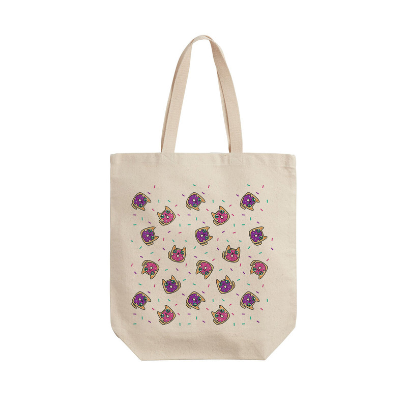 ساک خرید ترمه طراحان ایده مدل گربه های دوناتی کد cfp1456 - L