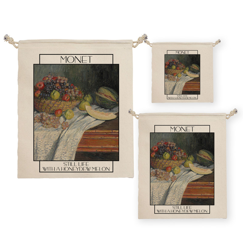 نظم دهنده ترمه طراحان ایده مدل کیسه بنددار طبیعت بی جان با خربزه شیرین از مونه کد art0214 بسته سه عددی