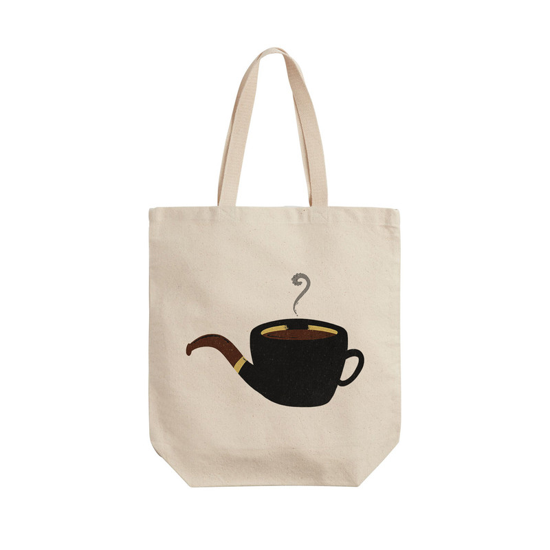 ساک خرید ترمه طراحان ایده مدل یک فنجان نیکوتین کد cfp1015 - L