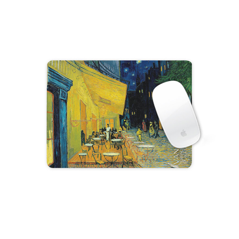 ماوس پد ترمه طراحان ایده مدل تراس یک کافه در شب از ونگوگ art0016