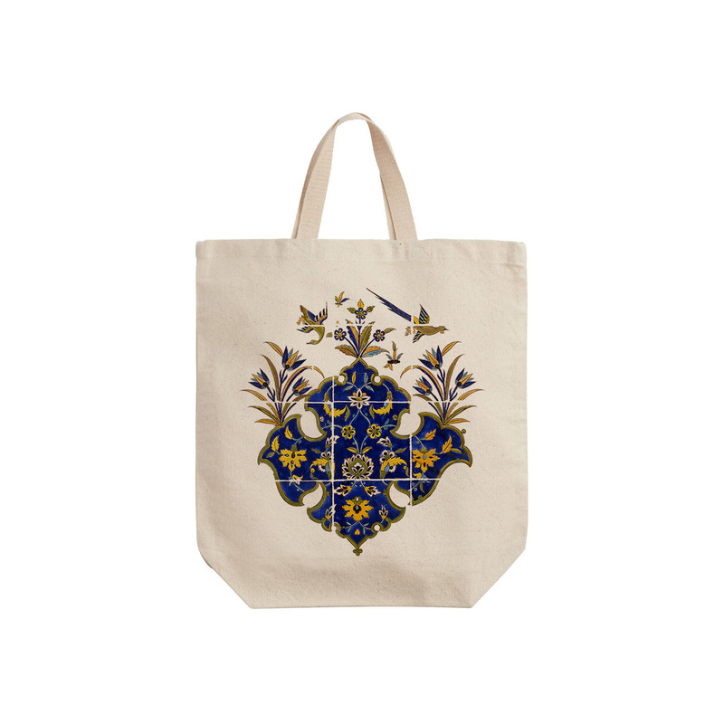 ساک خرید ترمه طراحان ایده مدل کاشی قاجار کد cfp1007 - S