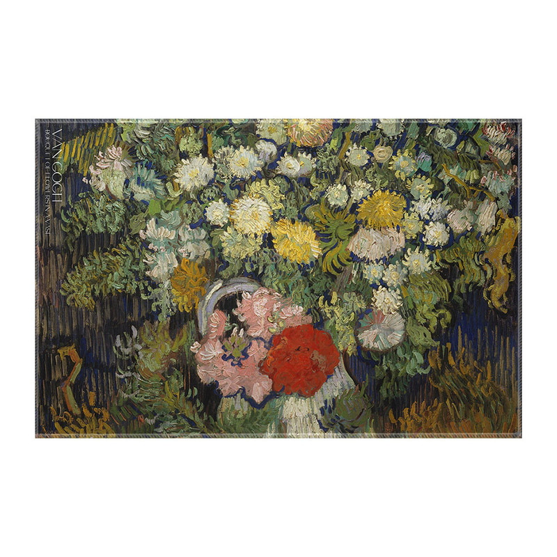 کاغذ کادو ترمه طراحان ایده مدل دسته گلی در گلدان از ونگوگ کد art0064