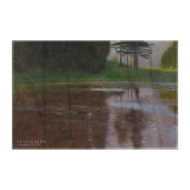 کاغذ کادو ترمه طراحان ایده مدل صبح کنار برکه از کلیمت کد art0082