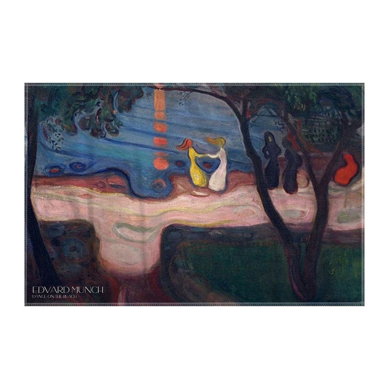 کاغذ کادو ترمه طراحان ایده مدل رقص در ساحل از ادوارد مونک کد art0112