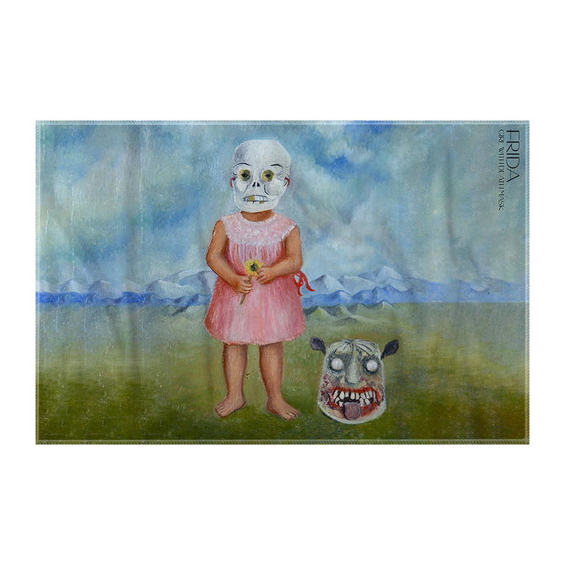 کاغذ کادو ترمه طراحان ایده مدل دختربچه با ماسک مرگ از فریدا کد art0133