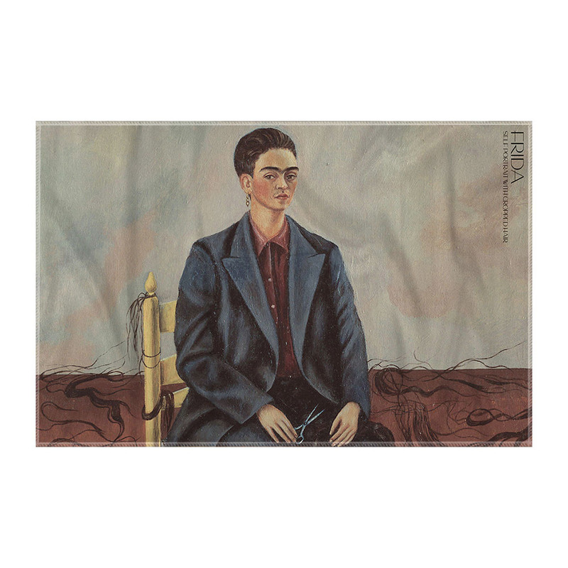 کاغذ کادو ترمه طراحان ایده مدل خودنگار با مو های کوتاه شده از فریدا کد art0147