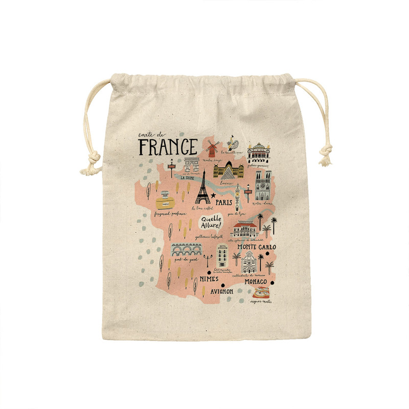 کیسه نان و سبزی ترمه طراحان ایده مدل نقشه فرانسه کد strm0685 - s