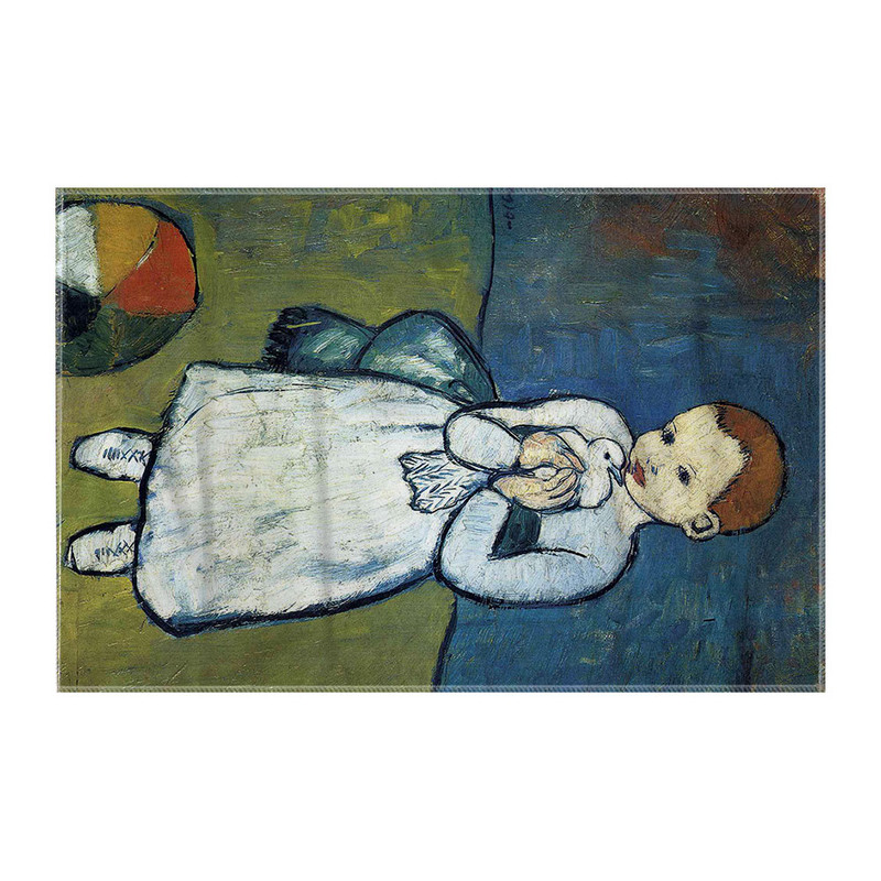 کاغذ کادو ترمه طراحان ایده مدل بچه با کبوتر از پیکاسو کد art0357