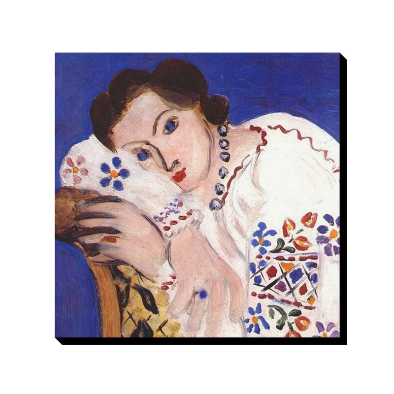 تابلو شاسی ترمه طراحان ایده مدل پیراهن روستایی از ماتیس کد art0635