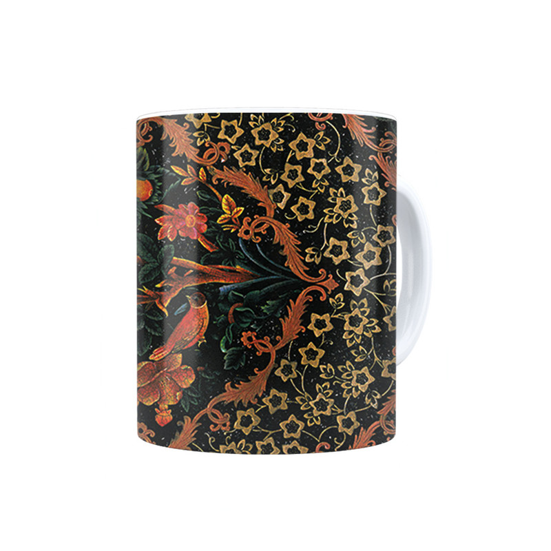 ماگ ترمه طراحان ایده مدل گل و مرغ کد cfp1380