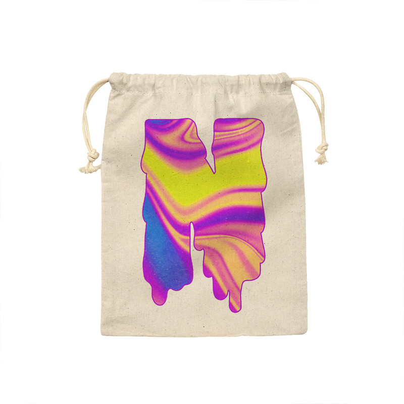 کیسه نان و سبزی ترمه طراحان ایده مدل حرف N هولوگرامی کد cfp2990 - M