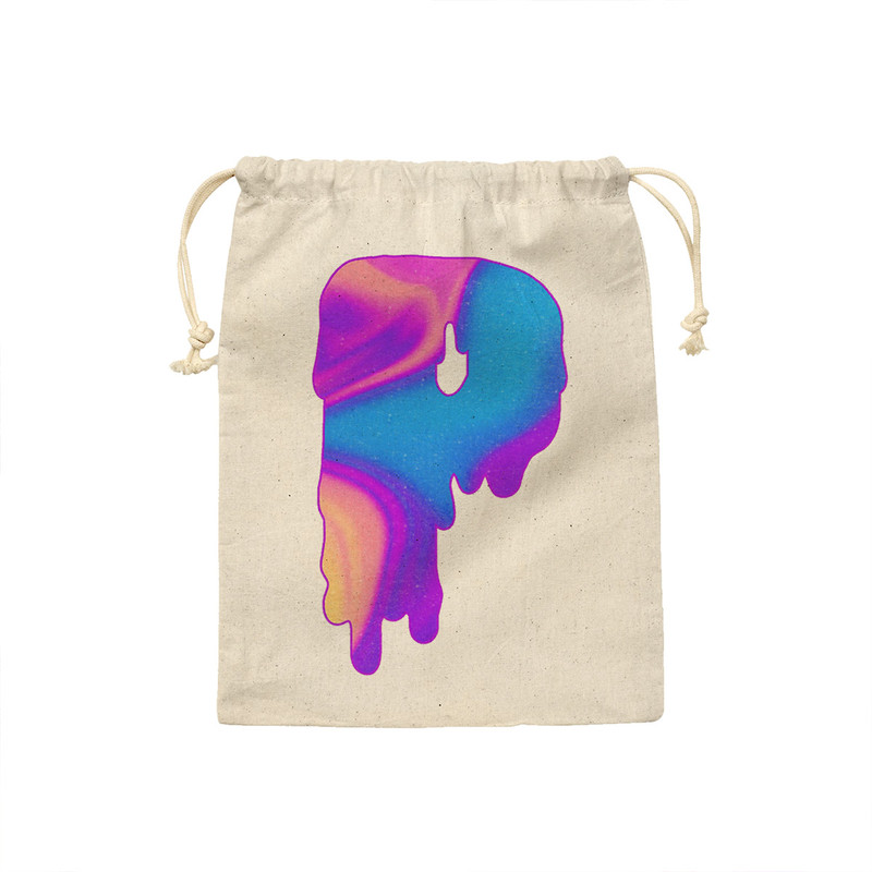 کیسه نان و سبزی ترمه طراحان ایده مدل حرف P هولوگرامی کد cfp2992 - M