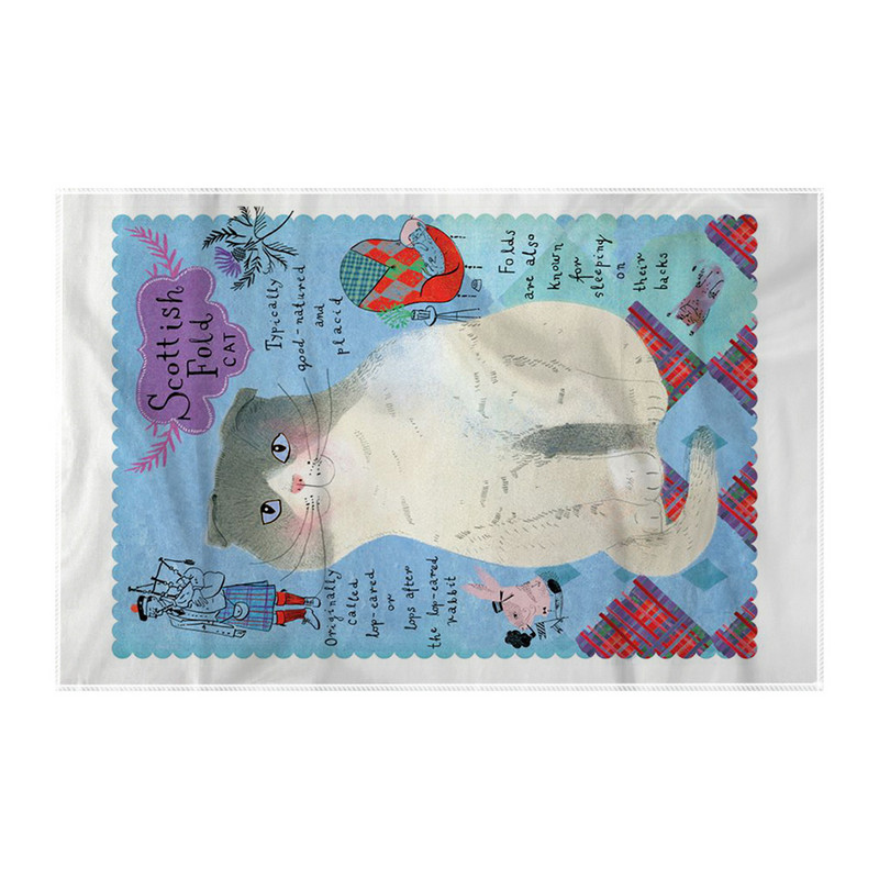 کاغذ کادو ترمه طراحان ایده مدل گربه اسکاتلندی کد strm1095