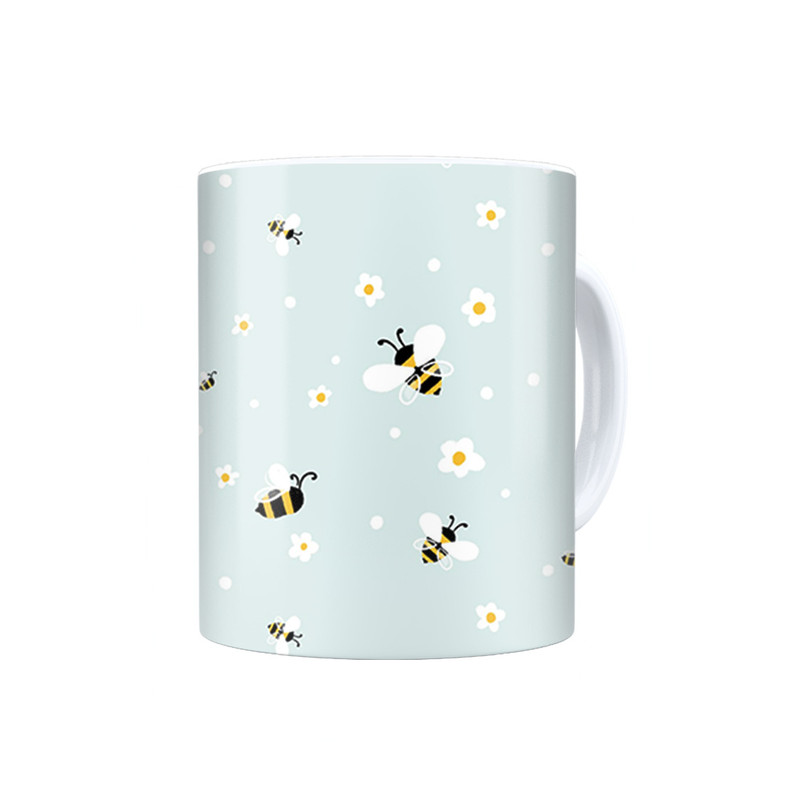 ماگ ترمه طراحان ایده مدل زنبورک و گل بابونه کد cfp1599