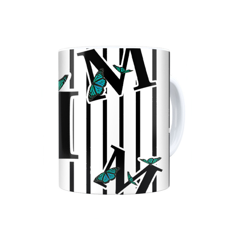 ماگ ترمه طراحان ایده مدل حرف M پروانه ای کد cfp3015