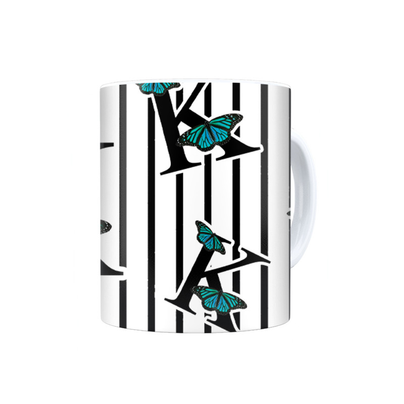 ماگ ترمه طراحان ایده مدل حرف K پروانه ای کد cfp3013