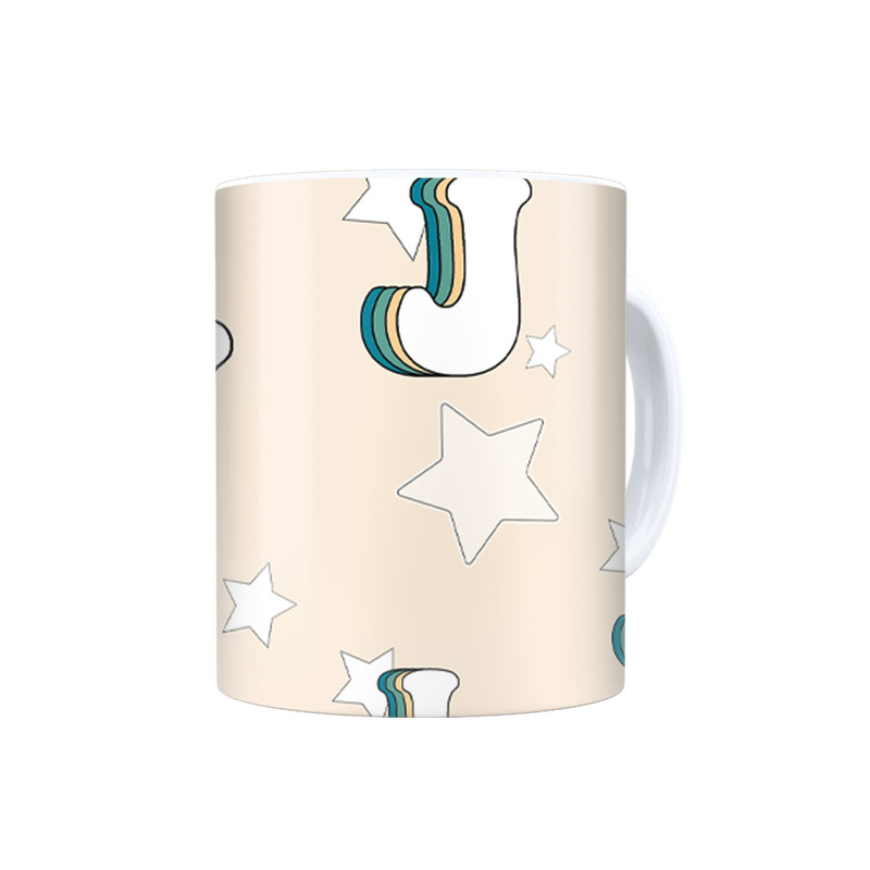 ماگ ترمه طراحان ایده مدل حرف J رترو کد cfp2934