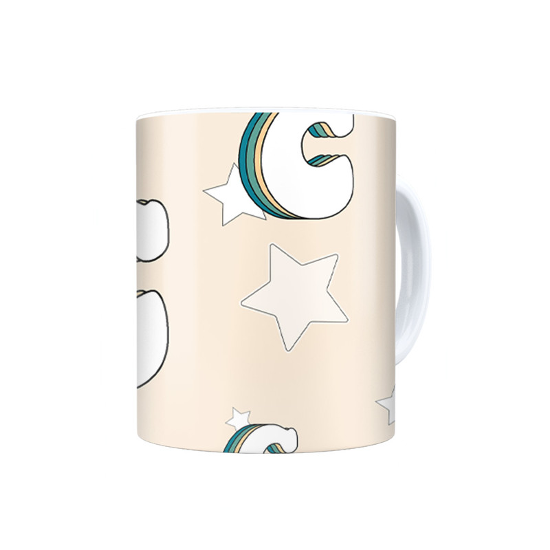 ماگ ترمه طراحان ایده مدل حرف C رترو کد cfp2927