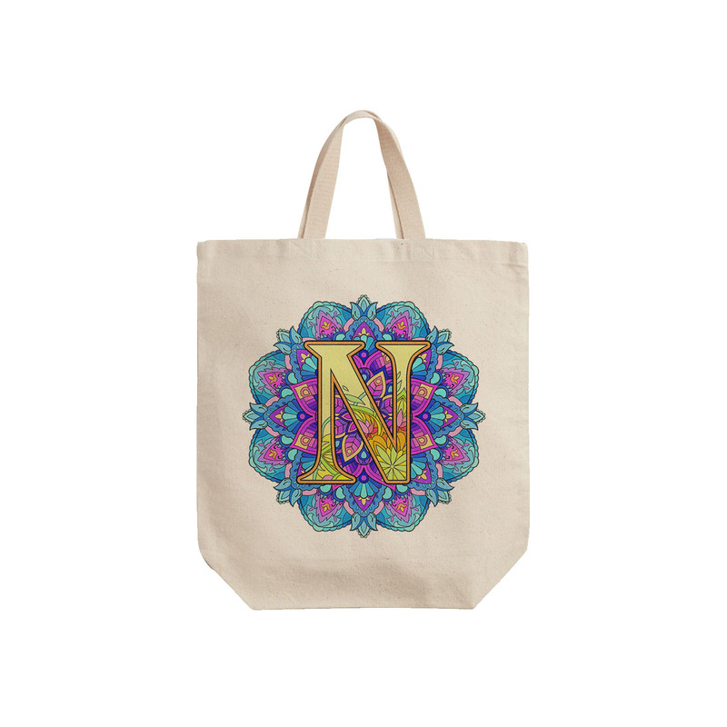 ساک خرید ترمه طراحان ایده مدل حرف N ماندالا کد cfp2964 - S