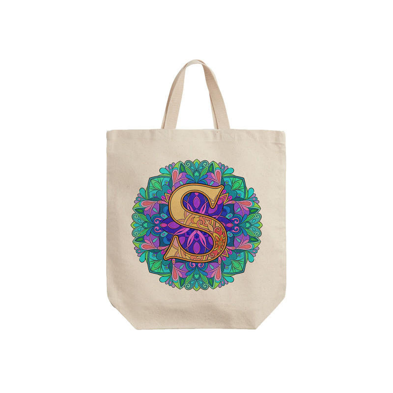 ساک خرید ترمه طراحان ایده مدل حرف S ماندالا کد cfp2969 - S