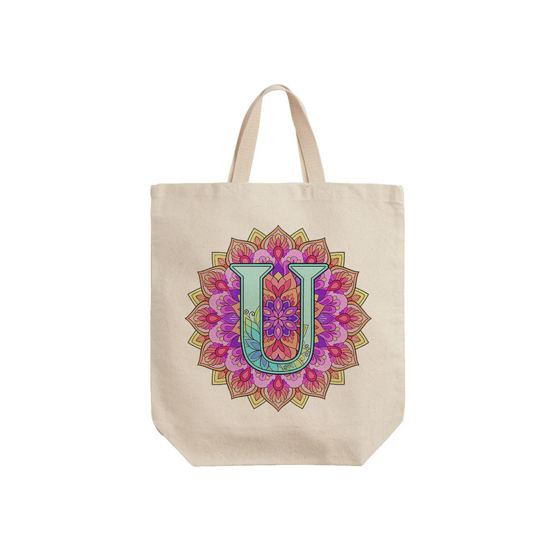 ساک خرید ترمه طراحان ایده مدل حرف U ماندالا کد cfp2971 - S