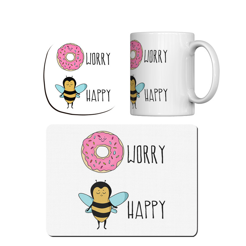 ماگ ترمه طراحان ایده مدل نگران نباش کد cfp1458 همراه با زیر لیوانی و موس پد