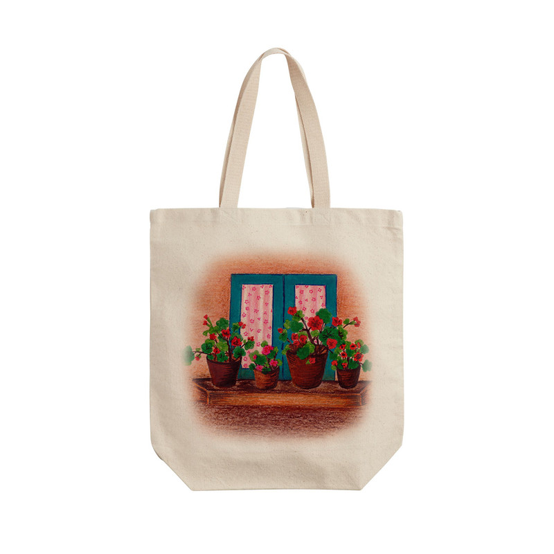 ساک خرید ترمه طراحان ایده مدل شمعدونی کد trm094 - L