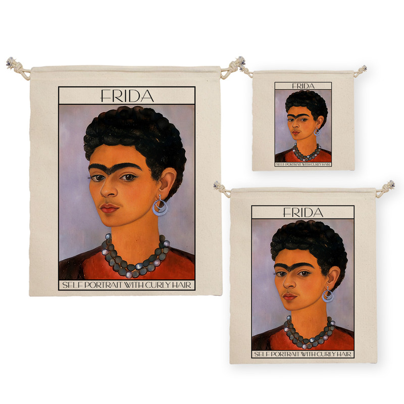 نظم دهنده ترمه طراحان ایده مدل کیسه بنددار خودنگار با موی فرفری از فریدا کد art0146 پک سه عددی