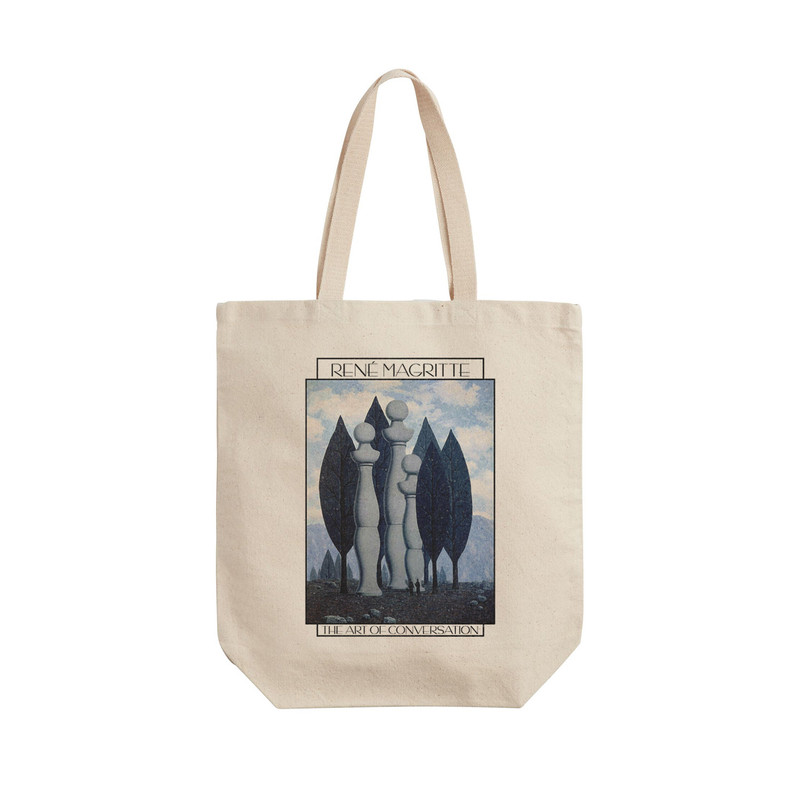 ساک خرید ترمه طراحان ایده مدل هنر گفتگو از ماگریت کد art0449 - L