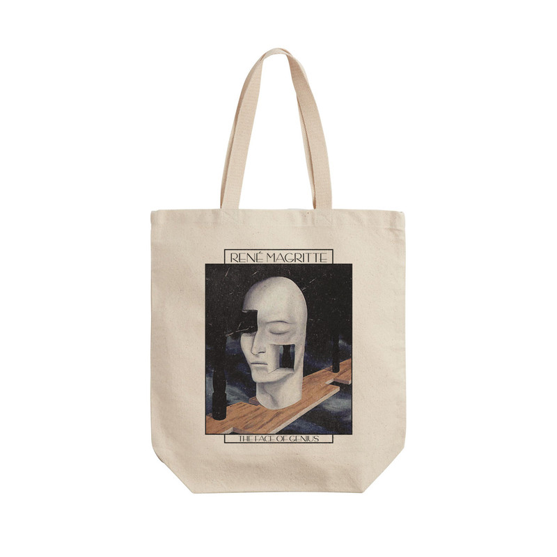 ساک خرید ترمه طراحان ایده مدل چهره نابغه از ماگریت کد art0458 - L