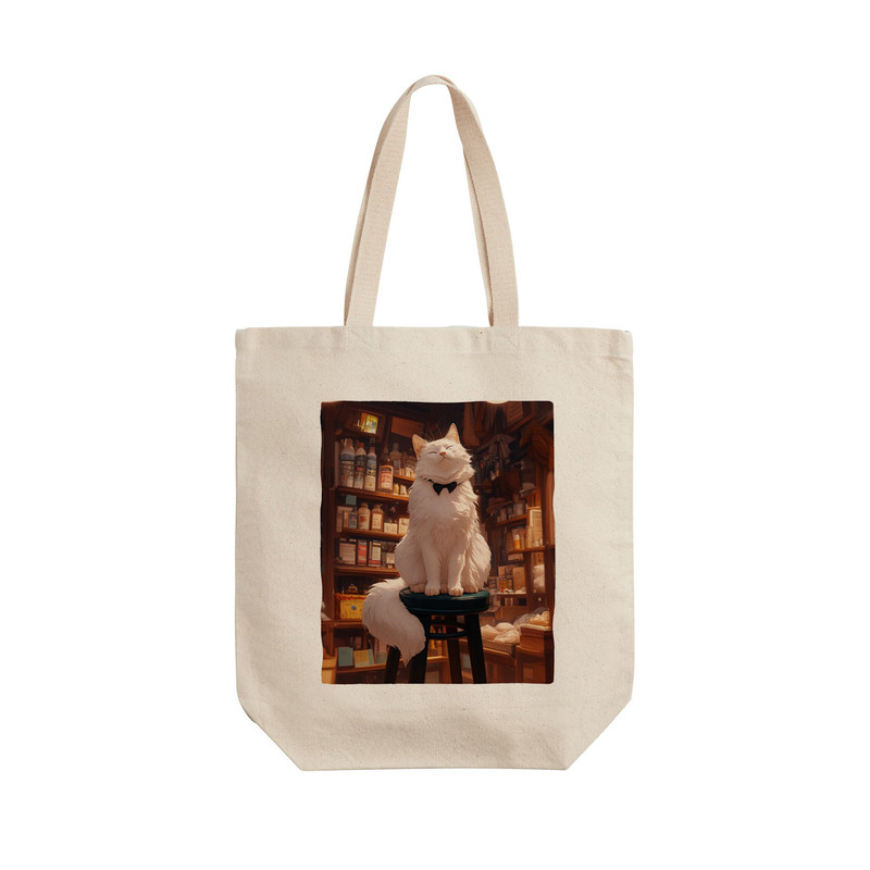 ساک خرید ترمه طراحان ایده مدل گربه سفید کد strm1103 - L