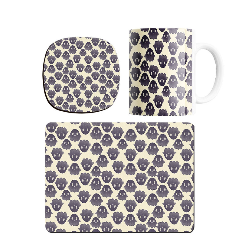 ماگ ترمه طراحان ایده مدل پترن روح بامزه کد strm0243 همراه با زیر لیوانی و موس پد