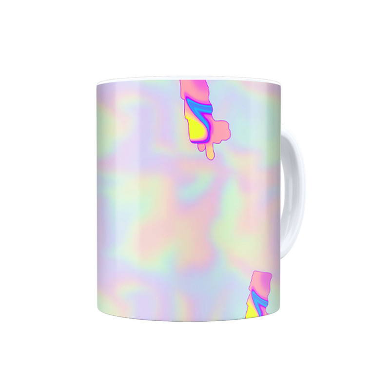 ماگ ترمه طراحان ایده مدل حرف L هولوگرامی کد cfp2988