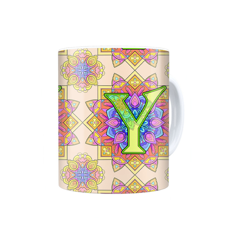 ماگ ترمه طراحان ایده مدل حرف Y ماندالا کد cfp2975