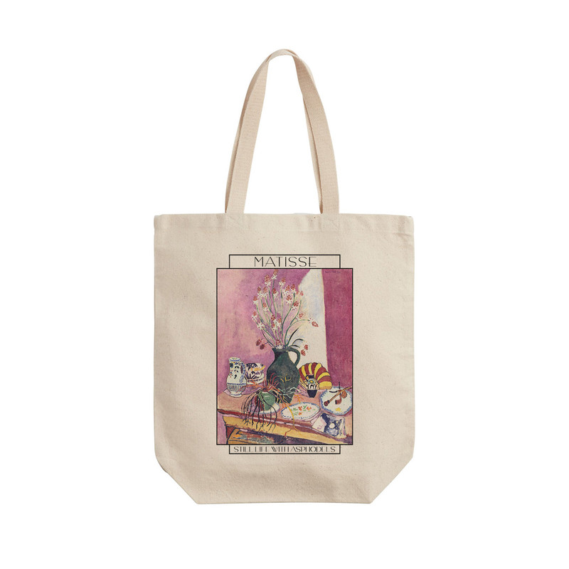 ساک خرید ترمه طراحان ایده مدل اشیاء بی جان، سوسن ها از ماتیس کد art0660 - L