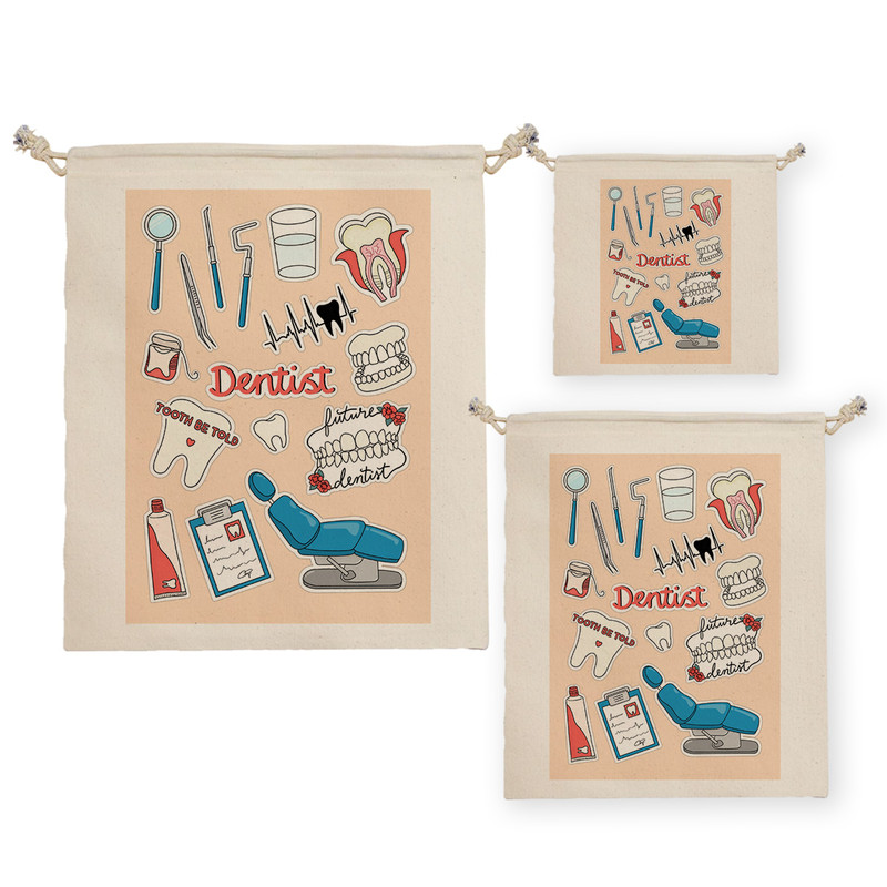 نظم دهنده ترمه طراحان ایده مدل کیسه بنددار پترن دندان پزشکی کد job0001 بسته سه عددی