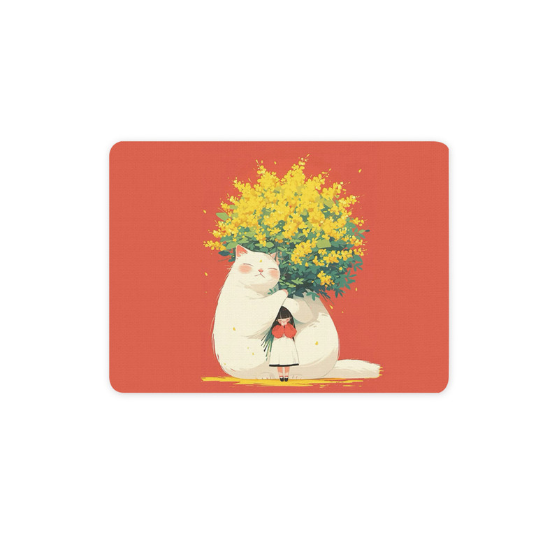 ماوس پد ترمه طراحان ایده مدل گربه و دختر کد strm1061