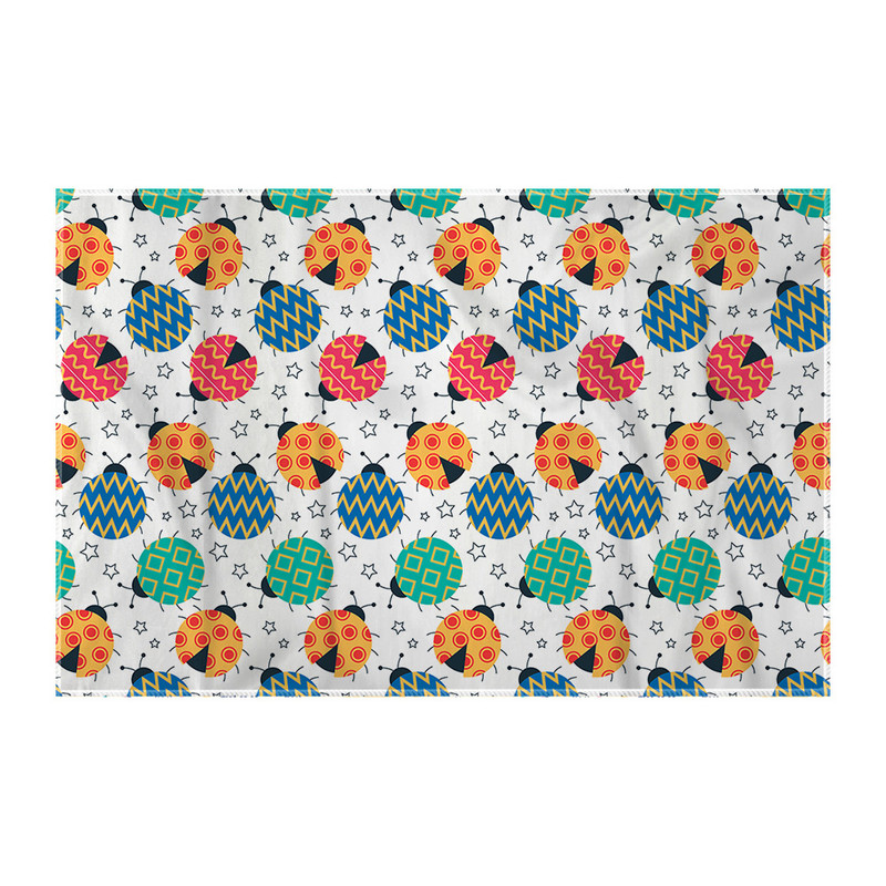 کاغذ کادو ترمه طراحان ایده مدل پترن کفشدوزک های رنگارنگ کد strm0119