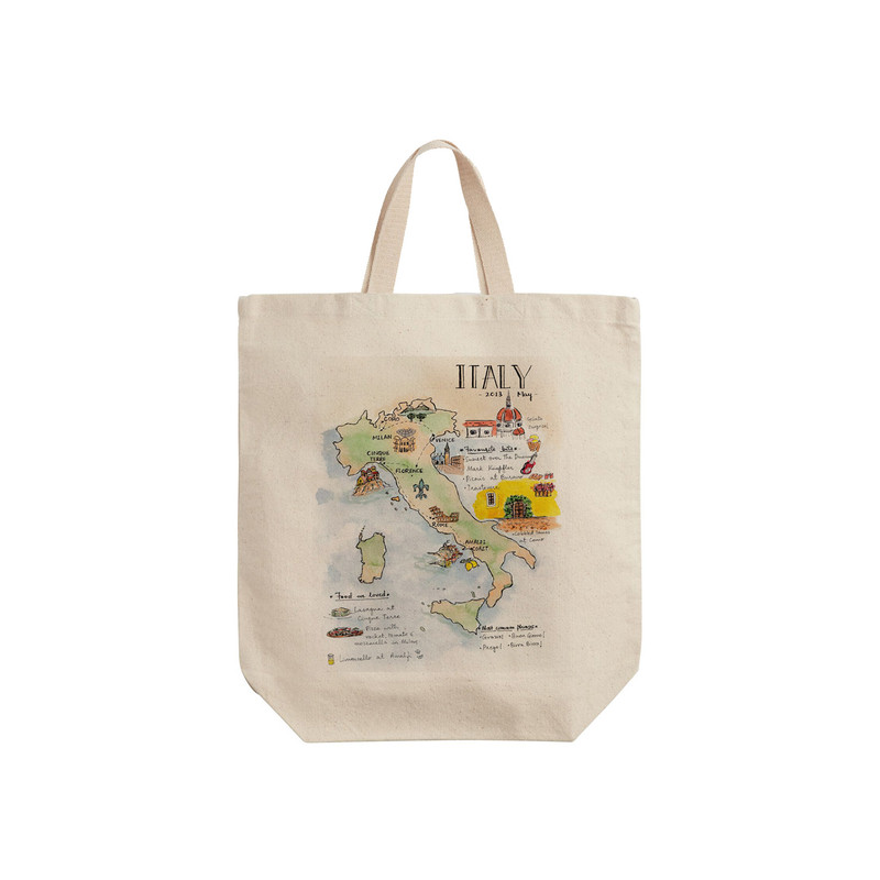 ساک خرید ترمه طراحان ایده مدل نقشه ایتالیا کد strm0678 - S